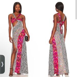 For Love And Lemons Rita Cut Out Maxi Dress NWT